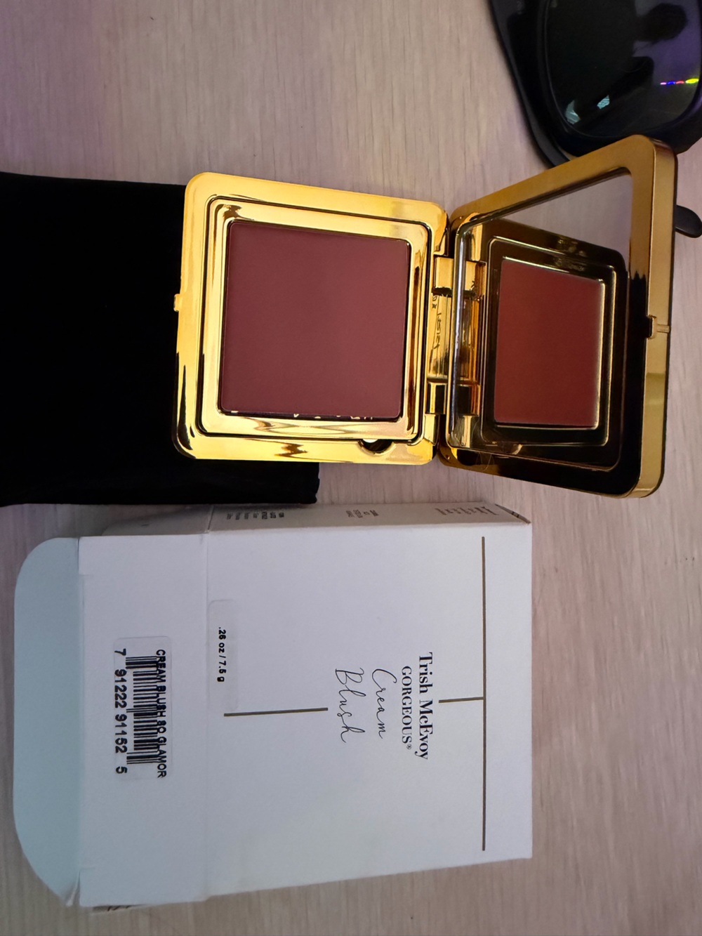 Trish McEvoy Glamorous Cream Blush Compact in Mauve Pink- NWT